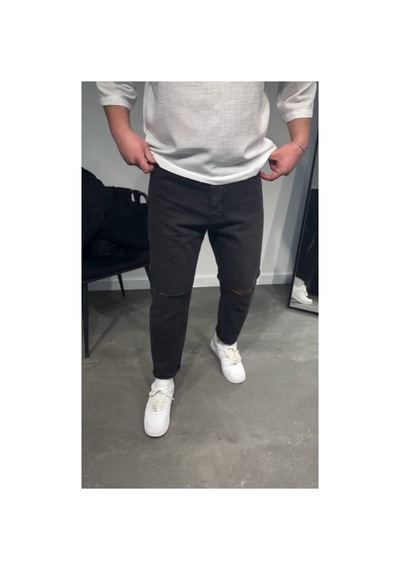 Butik İstanbul Erkek Siyah Dizi Yırtık Boyfriend Jean Butik İstanbul Erkek Siyah Dizi Yırtık Boyfriend Jean