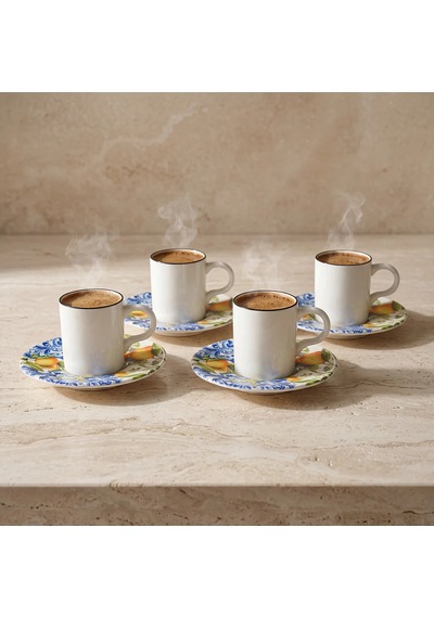 Güral Portakal Desenli 4 Kişilik Kahve Fincanı Takımı Diğer
