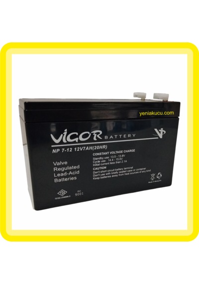 12 Volt 7 Amper Akü Vigor