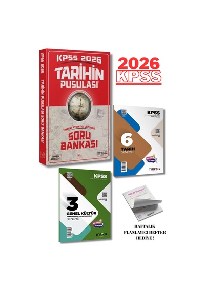 Cba 2026 Kpss Tarihin Pusulası Soru Bankası Çözümlü - İsmail Adıgüzel Ve 2 Fasikül Deneme