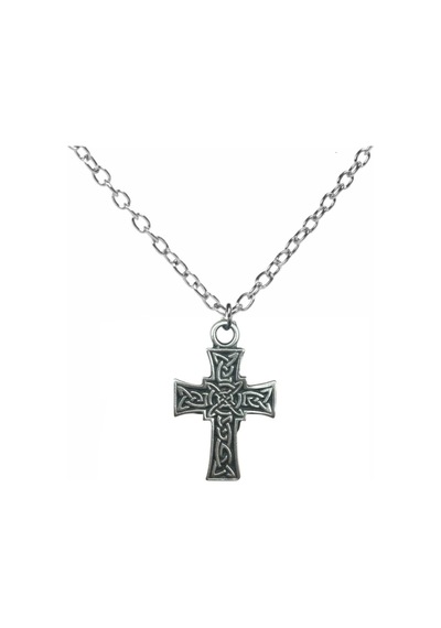 Kelt Sembolü Haç Figürlü Unisex Kolye 60 Cm Zincirli, Antik & Gotik Takı Çok renkli