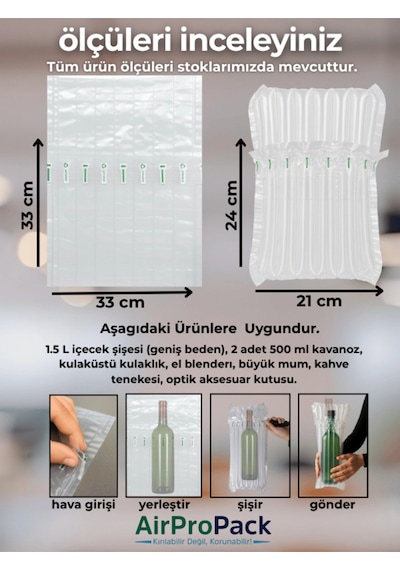 33x33 Cm 10 Adet Sütunlu Koruyucu Havalı Kargo Poşeti Airbag/airbed/şişirilebilir Ambalaj
