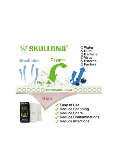 Skulldna Ultra Thin Dövme Sonrası Koruyucu Film Bant 15cm X 10m