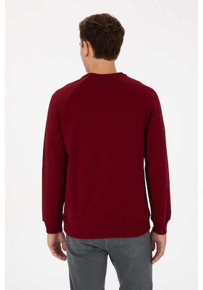 U.S. Polo Assn. Erkek Bordo Basic Sweatshirt 50308103-VR014