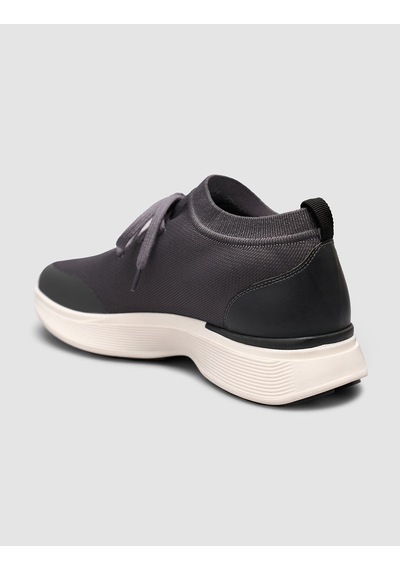 Cabani Triko & Hakiki Dana Deri Gri Erkek Sneaker Gri