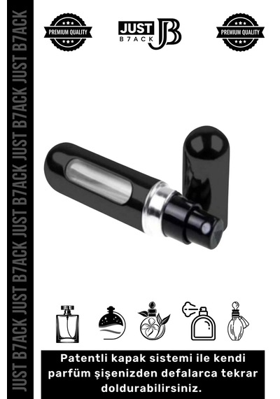 Parfümşişesi Şişesinden Doldurulabilir Taşınabilir Çanta İçi Mini Cep Parfüm Şişesi 5 Ml X 5 Adet