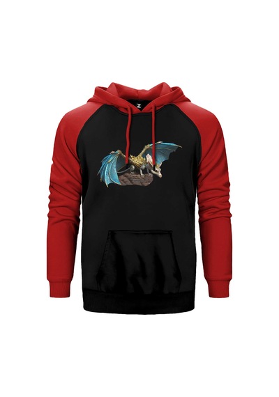 Baby Dragon Gri Renk Reglan Kol Sweatshirt / Hoodie