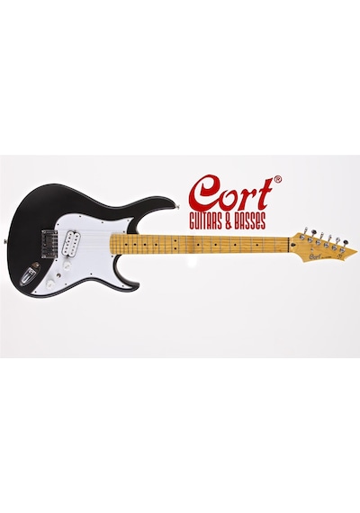 Cort Garage1 Bks Elektro Gitar Kılıflı Siyah Satin Scorpu Pick