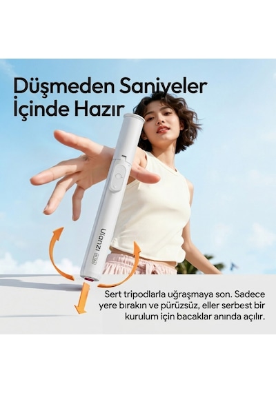 Ulanzi Mt86 Otomatik Açılır Telefon Tripodu Selfie Çubuğu Siyah - S023