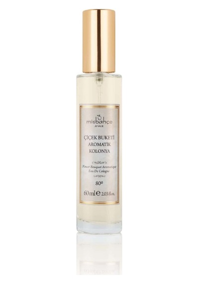 Misbahçe 80 Derece Çiçek Buketi Aromatik EDC Kolonya Sprey Cam Şişe 60 ML