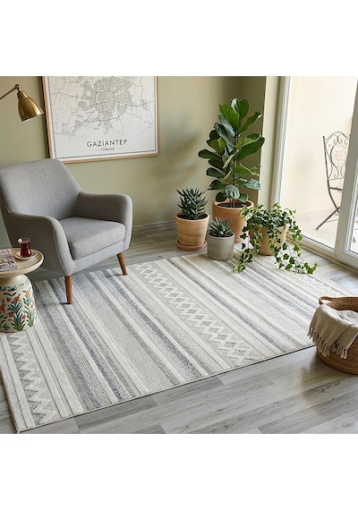 Nature Pamuk 30 Yıkanabilir Halı Modern Kilim Oturma Odası Salon Mutfak Balkon Yolluk Halısı C102a Krem