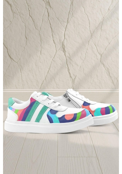 Rakerplus Tbons Özel Tasarım Hakiki Deri Beyaz Yeşil Bağcıklı Fermuarlı Çocuk Sneaker Beyaz Rakerplus Tbons Özel Tasarım Hakiki Deri Beyaz Yeşil Bağcıklı Fermuarlı Çocuk Sneaker Beyaz