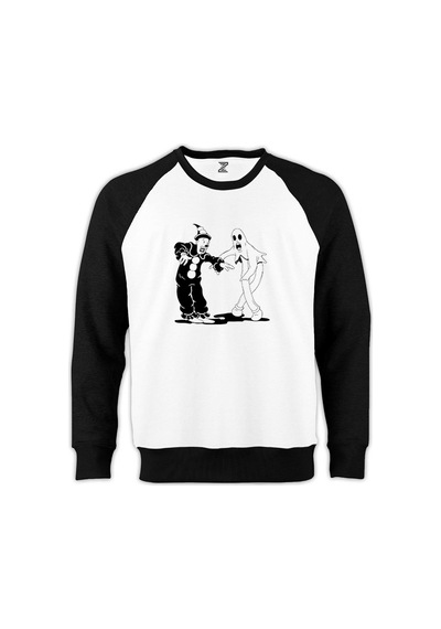 Ghostemane Duet Siyah Sweatshirt Beyaz