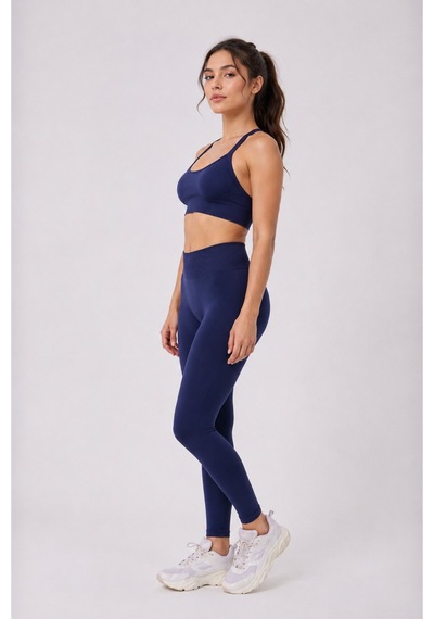 Jolt Kind Model Kalça Büzgülü Yüksek Bel Toparlayıcı Seamless Tayt Lacivert