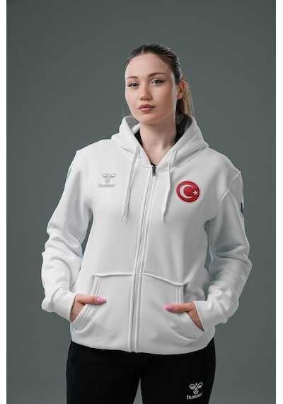 Hummel Armin Milli Takım Pamuklu Eşofman Üstü Beyaz
