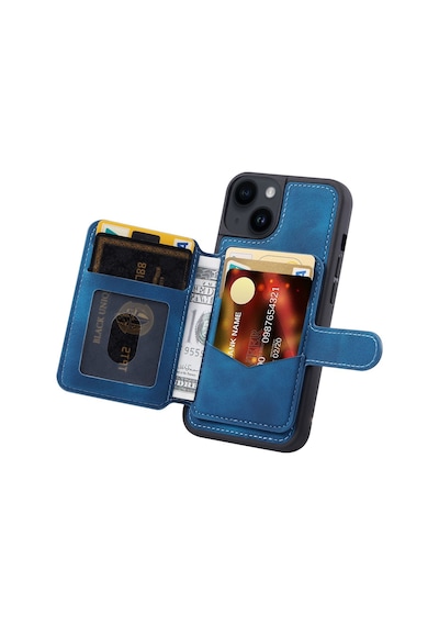 Teleplus Apple Uyumlu iPhone 13 Kılıf H67 Kartlıklı Cüzdanlı Kılıf
