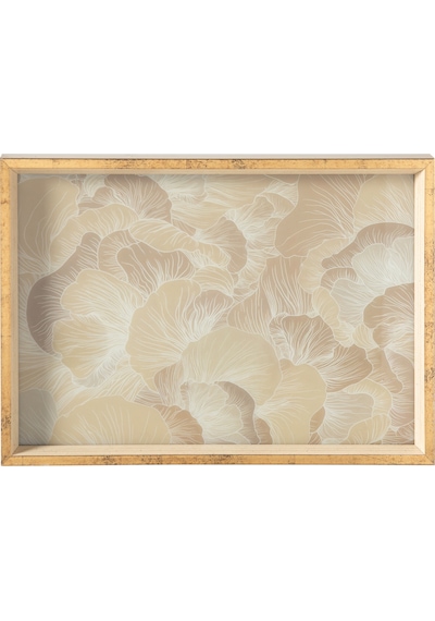 Mudo Home Shıne Dekoratif Tepsi 31x42 Cm Krem