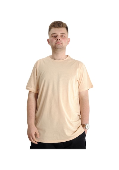 Mode Xl Büyük Beden Erkek Tshirt Bisiklet Yaka Basic 20031 Bej 001