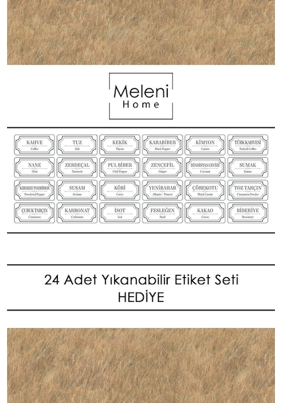 6'lı Etiketli Ve Kilitlenebilir Hava Almaz Kapaklı Baharatlık Seti - Baharatlık Gri Antrasit