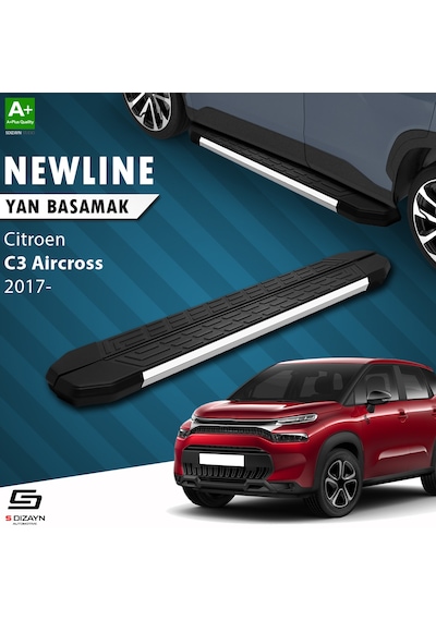 S-dizayn Citroen C3 Aircross Newline Krom Yan Basamak 183 Cm 2017