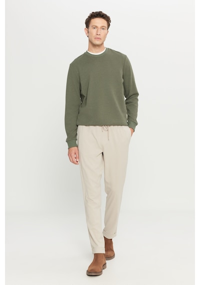 Ac&Co / Altınyıldız Classics Slim Fit Dar Kesim Beli Bağlamalı Yan Cepli Erkek Pantolon - Bej