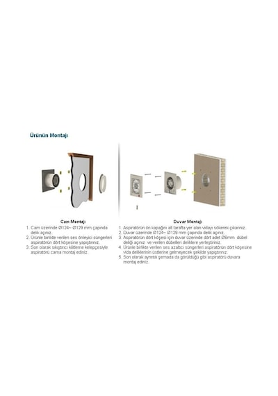 Aircol 120Lik Tuvalet, Wc Ve Banyo Fanı / Aspiratörü 160 M³/H