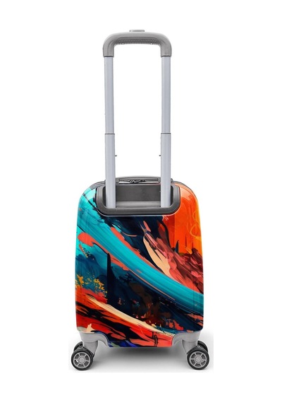 Coral High Renkli Desenli Mini Kabin Boy Valiz 40cm 16765 Çok Renkli