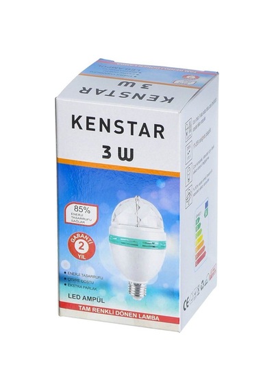 E27 Duylu Rgb Disko Topu Rengarenk Işık  Parti Disco Lambası Renk