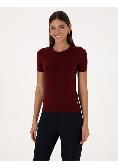 Pierre Cardin Kadın Vişne Kazak /triko 50316341-vr223 Vişne