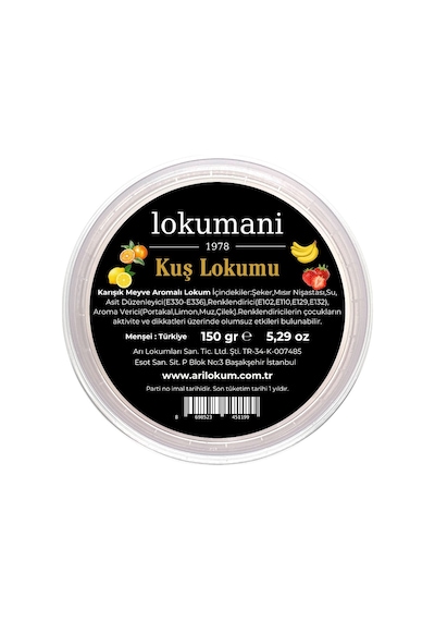 Kuş Lokumu 150 Gr Çilek - Limon - Muz - Portakal