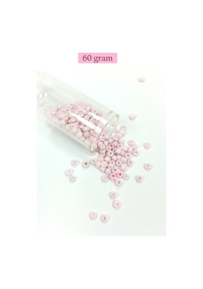 Dökme Cam Kum Boncuk Büyük Boy 6/0 4 Mm - 60 Gram - Toz Pembe - Bnc113 Diğer