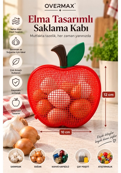Elma Tasarımlı Fileli 12 10 Cm Sarımsak Ve Soğan Saklama Kabı - Nefes Alan Tezgah Üstü Kapsül Kutusu Elma - 919877089 Elma Elma Tasarımlı Fileli 12 10 Cm Sarımsak Ve Soğan Saklama Kabı - Nefes Alan Tezgah Üstü Kapsül Kutusu Elma - 919877089 Elma