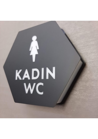 Honeycomb Serisi Işıklı Erkek&Kadın&Engelli Wc Yönlendirme Seti