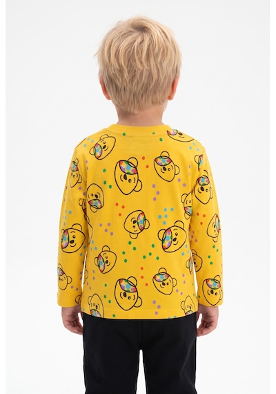 Minipomes Erkek Çocuk Little Tedy Penye Sweatshirt Sarı Sari
