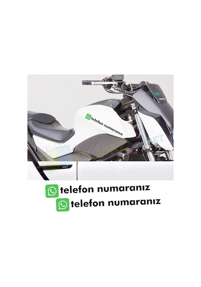 Kişiye Özel Whatsapp Telefon Numara Sticker Yapıştırma 2 Adet