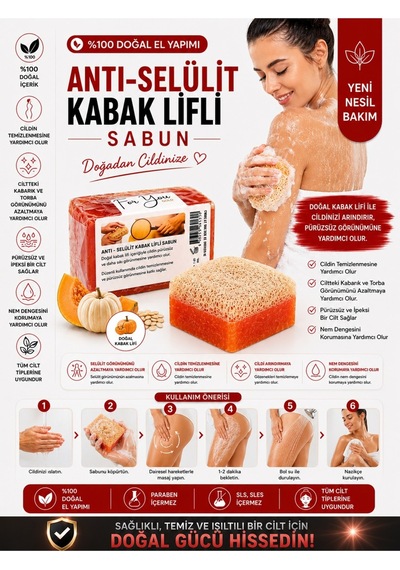 Selülit Karşıtı, Sıkılaştırıcı Etkili, Batık Gidermeye Yardımcı Peeling Etkili Vücut Bakım Sabunu