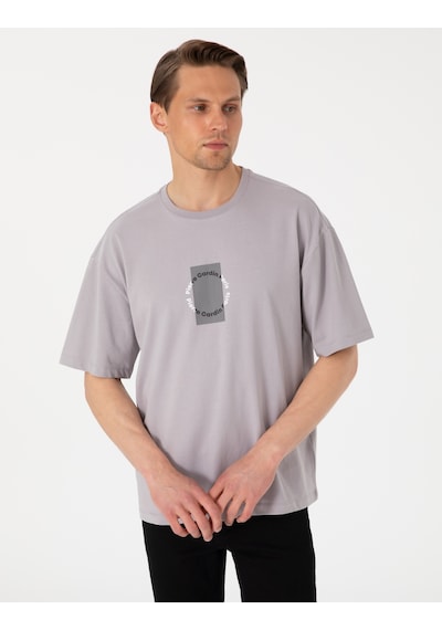 Pierre Cardin Erkek Gri Tişört 50310155-vr024 Gri