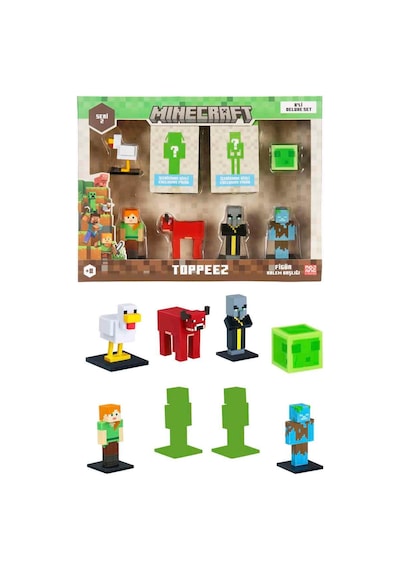 Minecraft 3d Toppeez 8 Pack Deluxe Box Set2