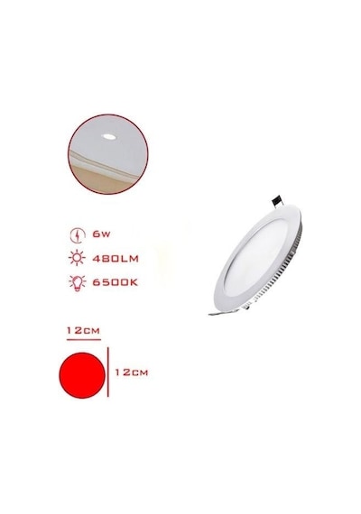 Leva Led Panel Yuvarlak Slım Sıva Altı 15w Beyaz I Beyaz