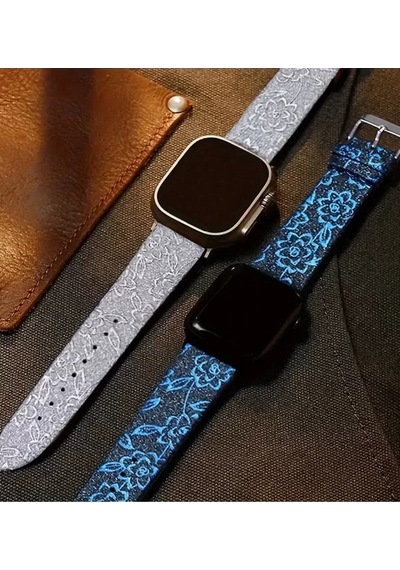 Zenviaat Newface Apple Watch Uyumlu38mm Creeper Desenli Kordon - Gold Znv2027