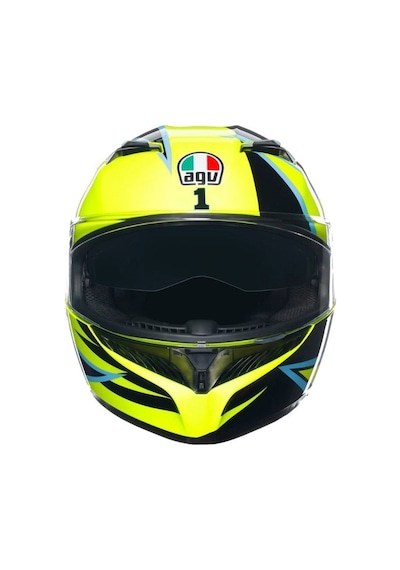 Agv K3 Rossi Wt Phillip Island 2005 Kapalı Motosiklet Kaskı Sarı - Siyah