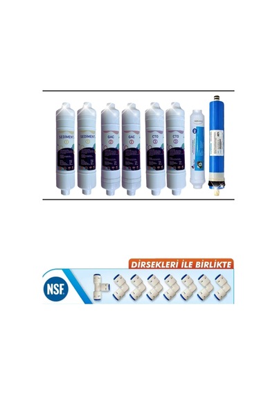 Kapalı Kasa 12'' Su Arıtma Cihazı Filtresi Vontron Membranlı Inline Yıllık Filtre