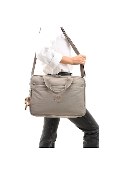 Ss 3027 Unisex Krinkıl Suya Dayanıklı Laptop Bölmeli Çapraz-el Askılı Evrak Ve Laptop Çantası Kum