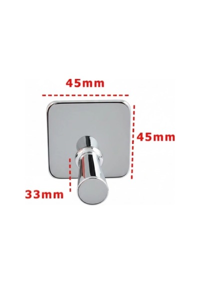 Glare Konik Kendinden Yapışkanlı Askılık Tekli Krom 4 Lü Paket Krom