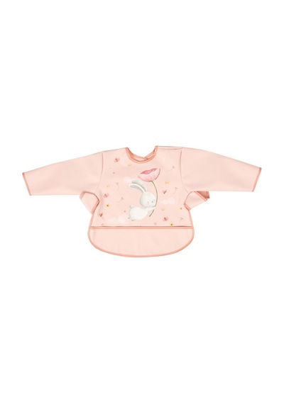 Sevi Bebe Kollu Mama Önlüğü - Çiçekli Tavşan Pembe