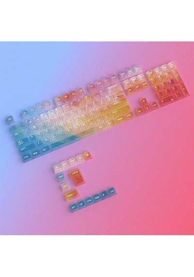 Nebula Bulutu Keycaps Renkli Sisli Mekanik Rgb Klavye Tuş Takımı