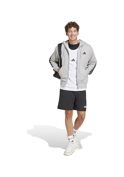 Adidas M 3s Ft Fz Hd Gri Erkek Fermuarlı Sweatshirt Gri