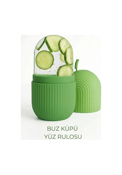 Silikon Yüz Buz Masaj Rulosu, Soğuk Terapi İle Gözenek Sıkılaştırıcı, Ve Şişlik Giderici Cilt Bakım Aleti