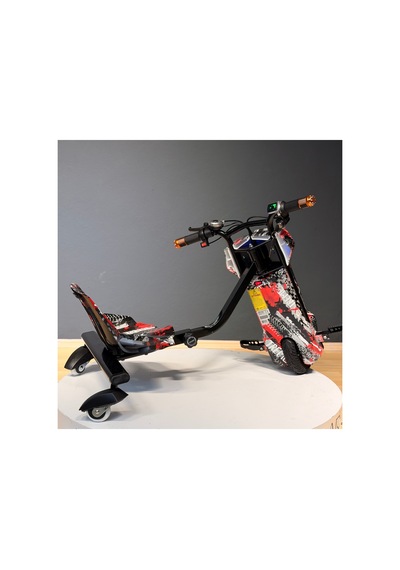 36v 350w Elektrikli Drift Scooter 3 Hızlı 25 Km/h 100 Kg Taşıma Kapasiteli Bordo Bordo
