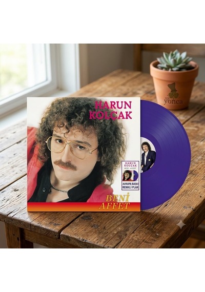 Harun Kolçak Beni Affet Renkli Plak Mor Renkli Özel Baskı Lp